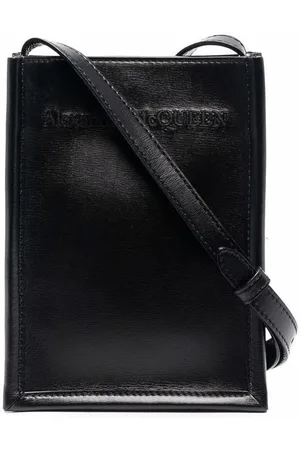 Alexander McQueen Embroidered logo messenger bag
