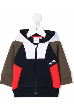 HUGO BOSS Colour-block hooded jacket
