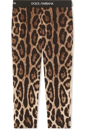 Dolce & Gabbana Leopard-print stretch-silk leggings