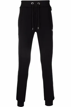 Philipp Plein Logo-patch cotton track pants