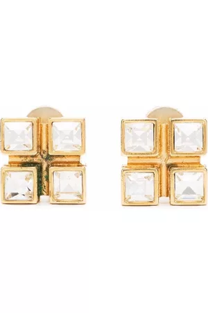 Saint Laurent 2010 crystal-embellished clip-on earrings