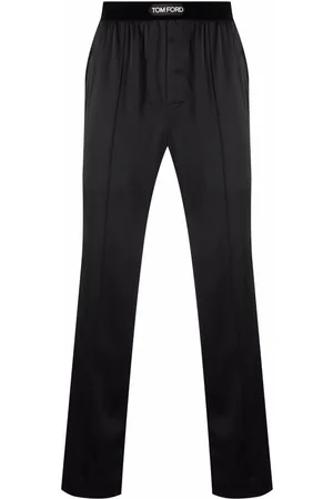 Tom Ford Logo-waistband silk pajama trousers