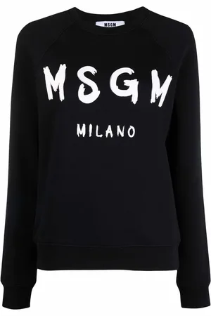 Msgm Logo-print crew neck sweatshirt