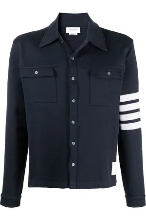 Thom Browne 4-Bar buttoned shirt jacket
