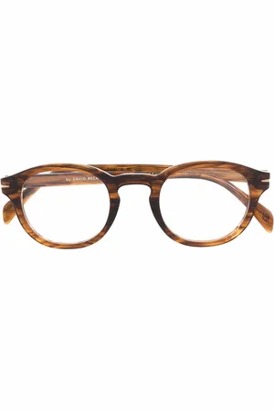 DB EYEWEAR BY DAVID BECKHAM Tortoiseshell-effect round-frame glasses