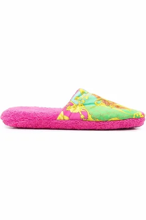 Philipp Plein Baroque-print house slippers