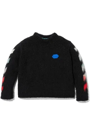 OFF-WHITE Arrows brushed-effect jumper