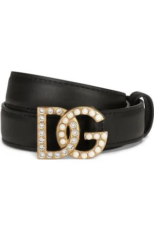 Dolce & Gabbana DG-logo embellished leather belt