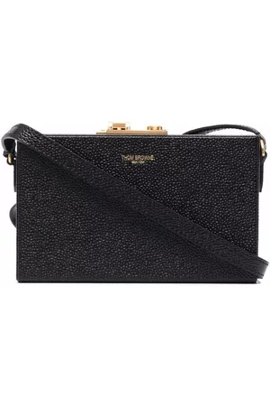 Thom Browne Grained leather crossbody bag