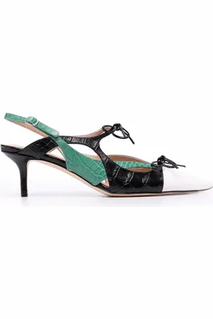 Scarosso Crush crocodile-embossed pumps