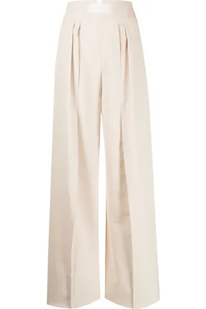 MATICEVSKI Pressed-crease cotton palazzo trousers