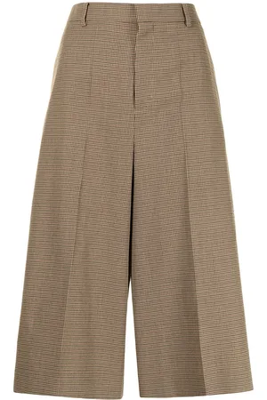 Céline 2019 pre-owned check-print wool culottes