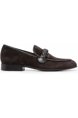 Gianvito Rossi Massimo braid-embellished suede loafers