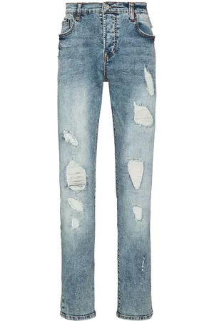 True Religion Men Slim - Distressed ripped slim-fit jeans