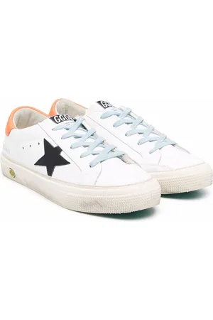Golden Goose Star-patch panelled leather sneakers
