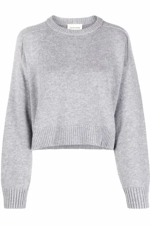 Loulou Studio Ribbed-trim cropped jumper