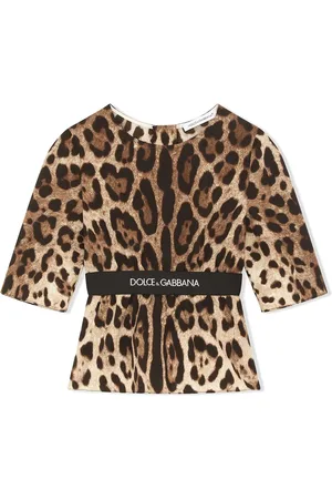 Dolce & Gabbana Leopard-print stretch-silk top