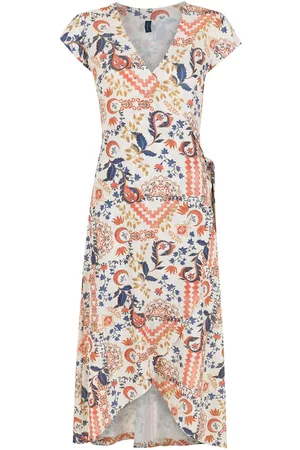 Lygia & Nanny Falcão tile-print wrap dress