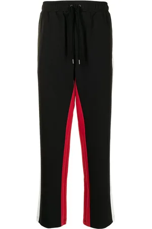 Ports V Side-stripe straight trousers