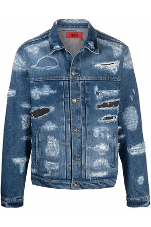 424 FAIRFAX Distressed denim jacket