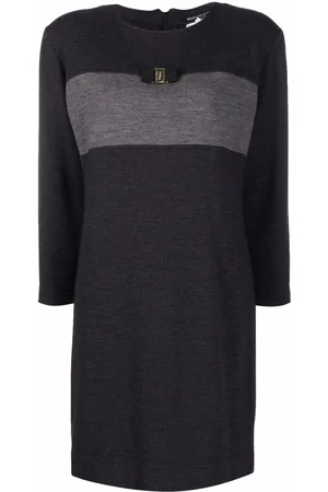 Salvatore Ferragamo 1980s long-sleeved panelled dress