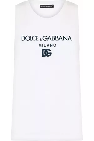 Dolce & Gabbana Men Tank Tops - Logo-print cotton tank top
