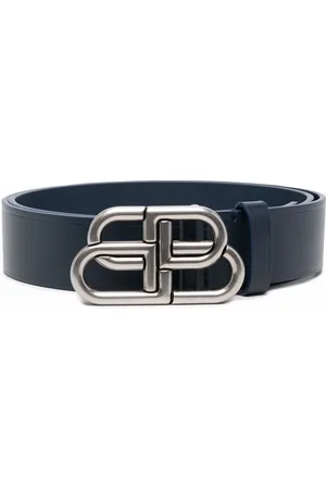 Balenciaga Logo buckle leather belt