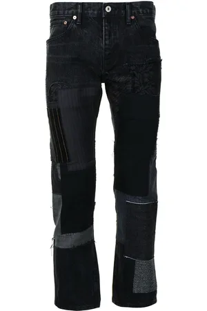 JUNYA WATANABE Patchwork-design cropped jeans