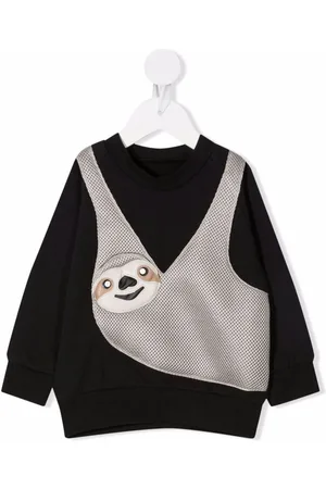 Wauw Capow by Bangbang Sloth-appliquéd jersey sweatshirt
