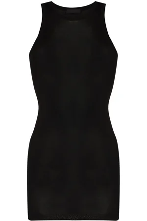 WARDROBE.NYC Round-neck ribbed-knit minidress