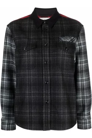 Woolrich Plaid-print colour-block shirt