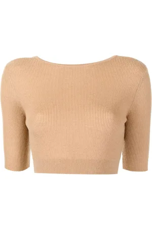Cashmere In Love Liza scoop-back cropped top
