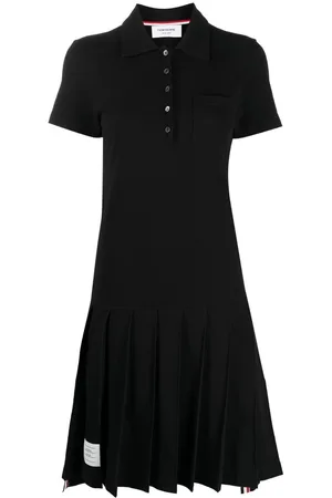 Thom Browne Pleated knee-length polo dress