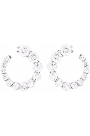 Melissa Kaye 18kt white gold Aria diamond earrings