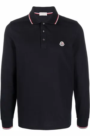 Moncler Patch-detail long-sleeved polo shirt