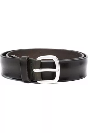 Orciani Men Belts - Rounded buckle leather belt