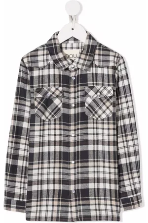 DOUUOD KIDS Plaid-check print shirt
