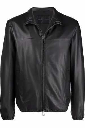 Emporio Armani Zipped leather jacket