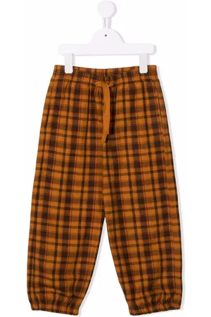 Longlivethequeen Checked organic-cotton trousers