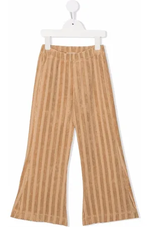 Longlivethequeen Textured-stripe flared trousers