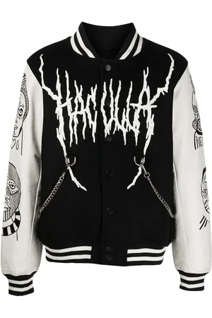 HACULLA Leather-sleeve varsity jacket