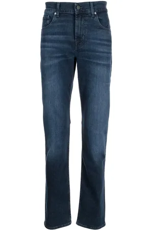 7 for all Mankind Straight-leg cotton jeans