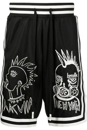 HACULLA Embroidered mesh-panel basketball shorts