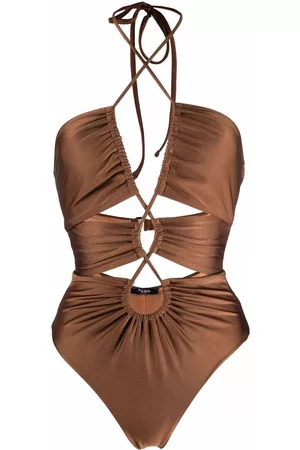 Noire Swimwear Gathered cut-out swimsuit