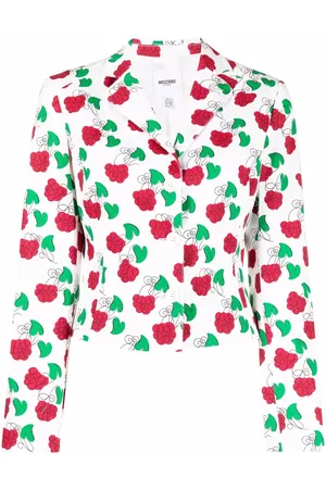 Moschino 2000s floral print notched lapels blazer