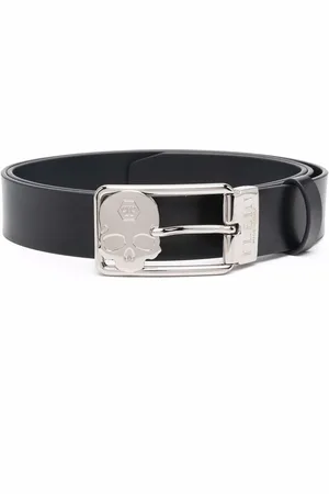 Philipp Plein Buckle-fastening leather belt