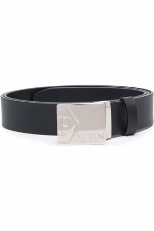 Philipp Plein Logo-plaque leather belt