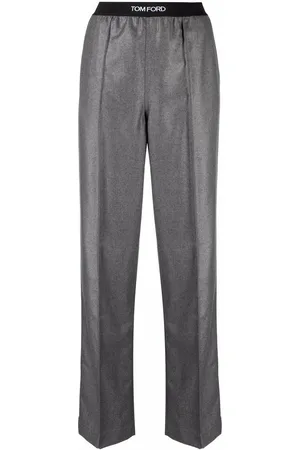 Tom Ford Logo-waistband straight trousers