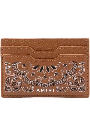 AMIRI Men Wallets - Bandana-print leather cardholder