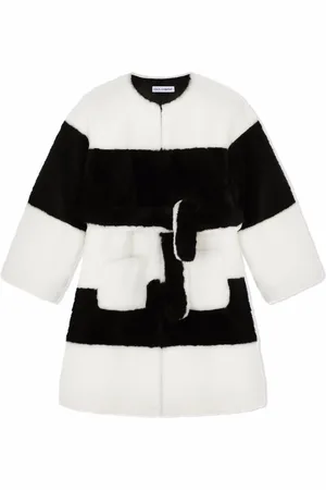 Dolce & Gabbana Faux fur striped coat